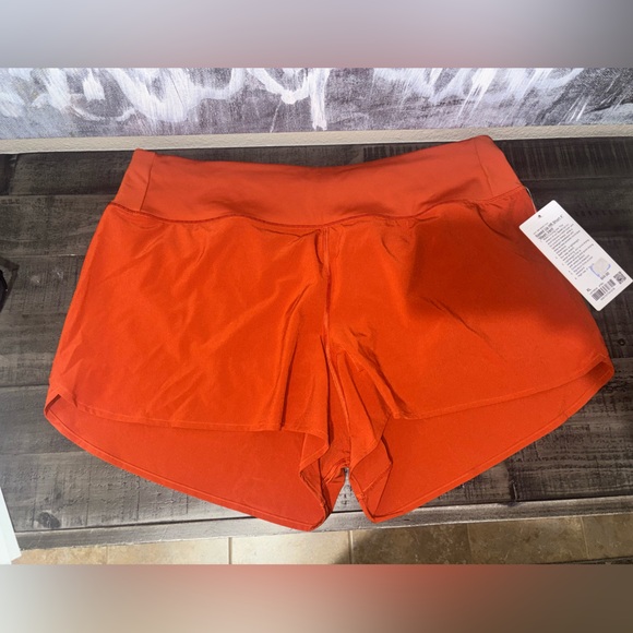 lululemon athletica Pants - Lululemon Speed Up Mid Rise shorts with a 4-inch in Autumn Rust SZ XL
